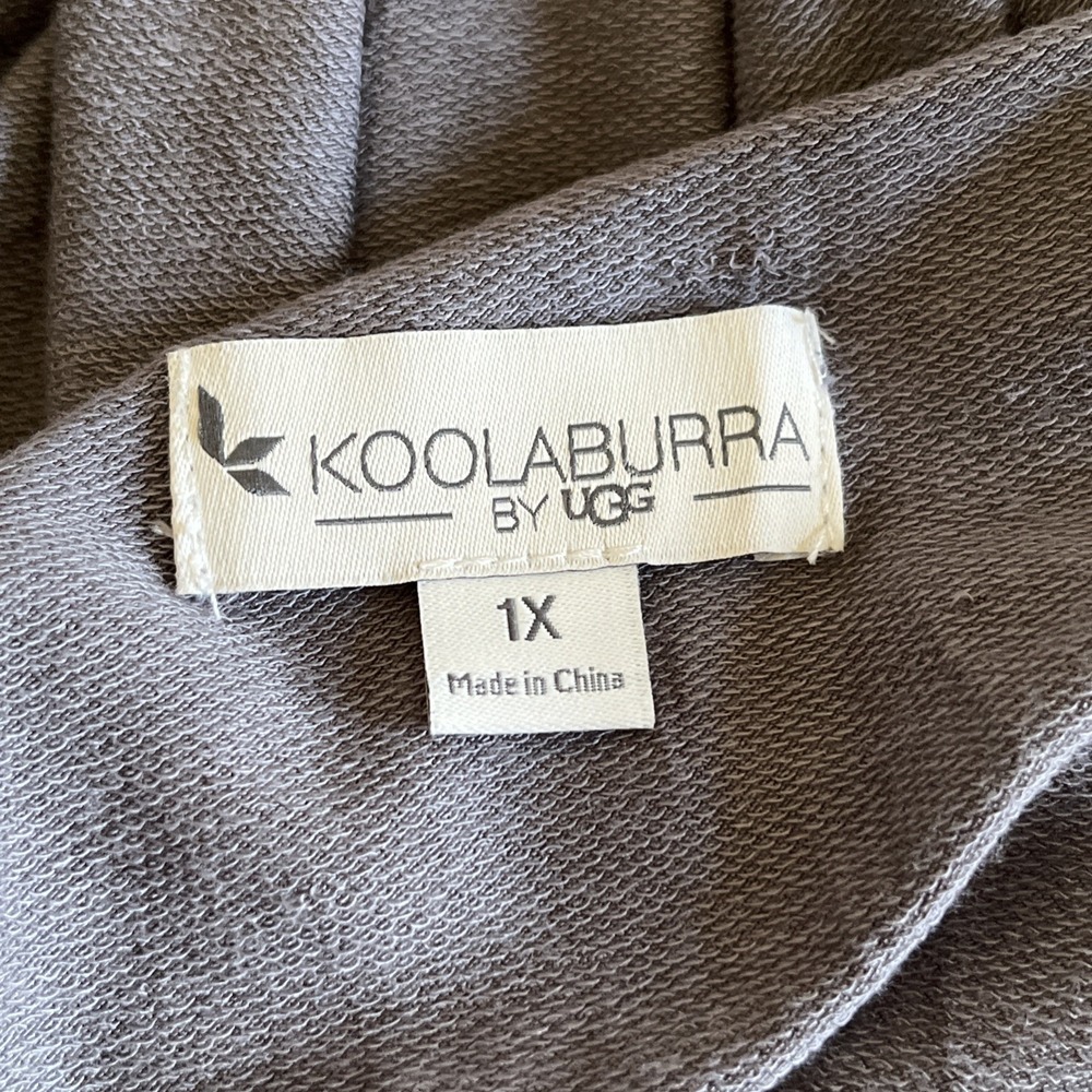 Koolaburra by UGG Women's Size 1X Gray French Terry Hoodie Poncho Pullover Top‎ - Picture 13 of 13